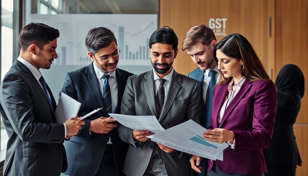 Generate an image representing GST compliance services in India